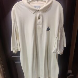 New Retro Vintage XXL IZOD Cream Polo Shirt for Men